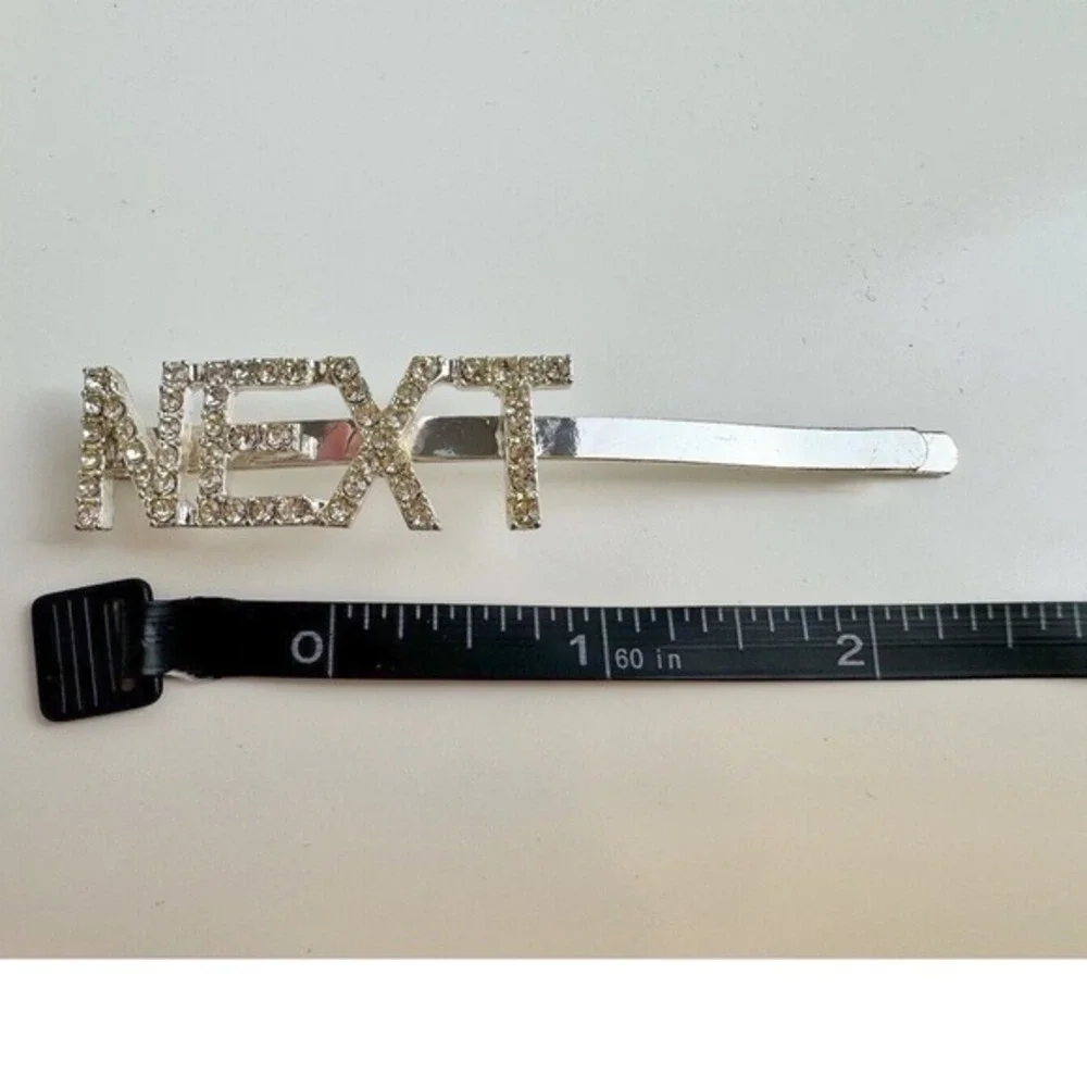Next Rhinestone Silver Tone Bobby Pin‎ Hair Clip Statement Bling Accessory J-01